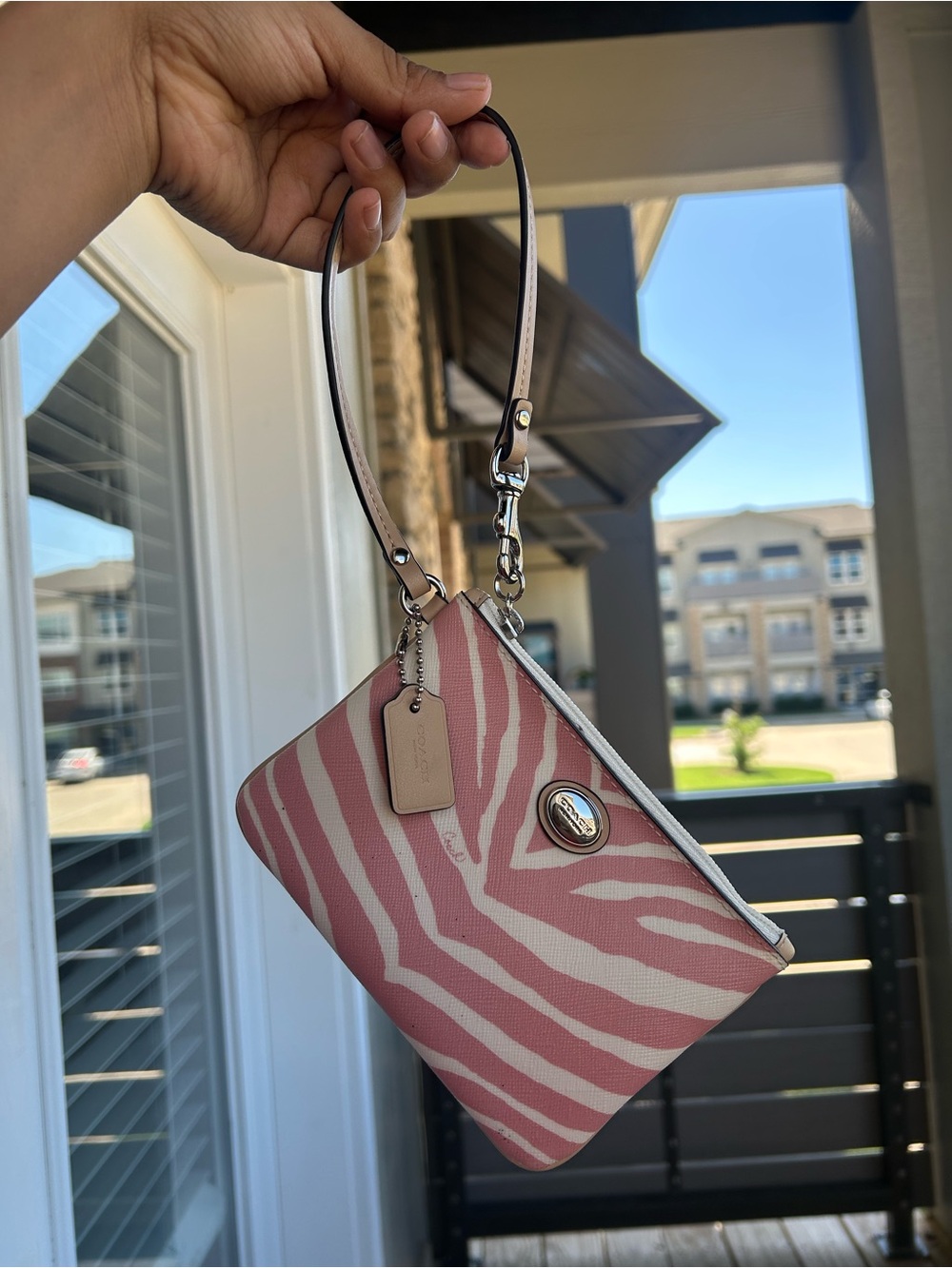 Coach Y2K Zebra-Print Wristlet